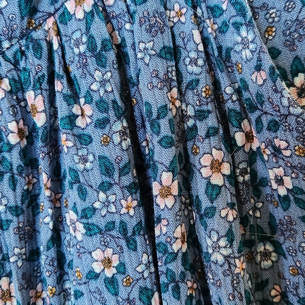 Aeropostale Floral Square-Neck Tie Shoulder dress, size xs - Picture 10 of 11